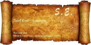 Seffer Emese névjegykártya