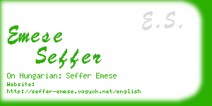 emese seffer business card